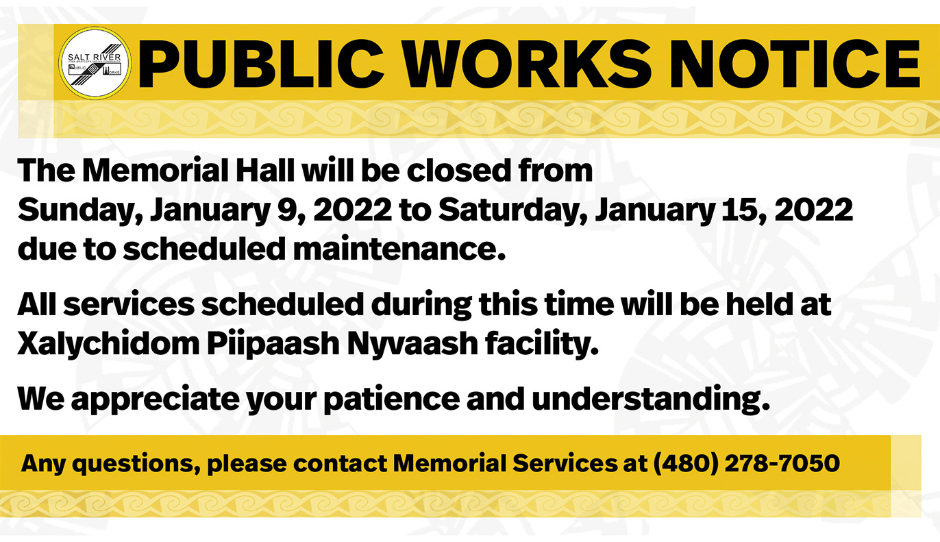 Memorial Hall Closing for Maintenance
