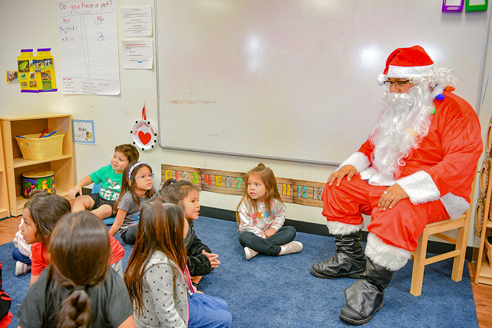 Santa Claus Visits ECEC During Winter Wonderland Celebration