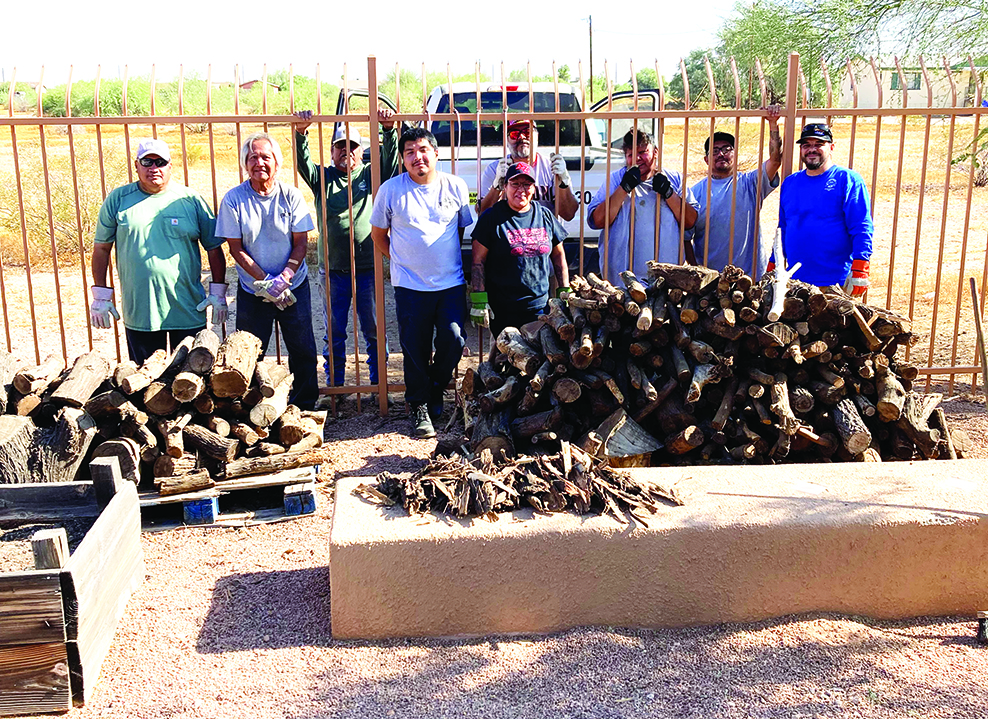 Day Worker Crew Brings Mesquite Firewood to Senior Center