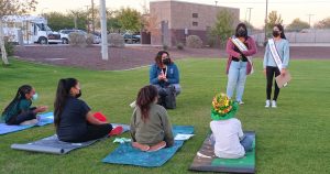 Salt River Royalty Teaches ‘Jingle Bells’ in O’odham to Quail Group