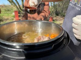 SRES Eagles Club Learns About Traditional Food at Community Garden